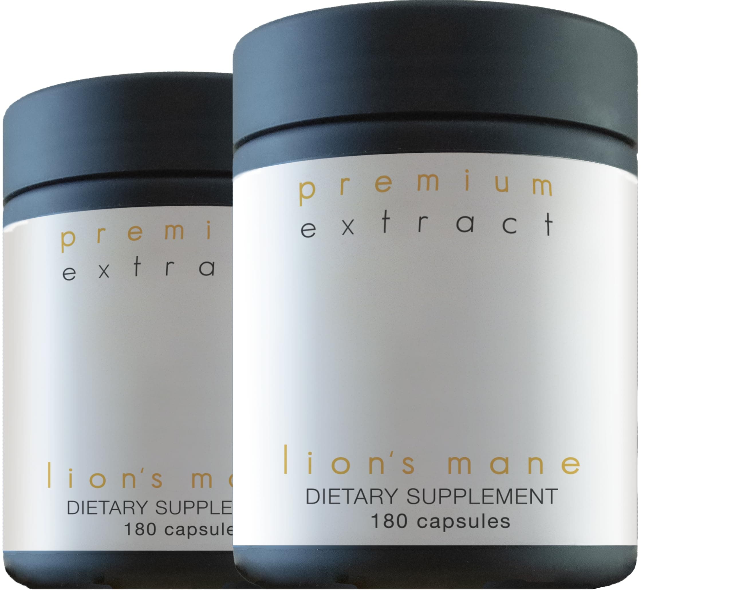 ORIVeDA Lion’s Mane Organic Mushroom Extract 2-Pack - Fruiting Body 180 v-caps, Pure Mycelium 180 v-caps • Supports The Brain and Nervous System