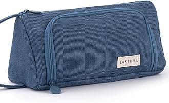EASTHILL Big Capacity Pencil Case Large Pencil Pen Pouch Bag High Storage Case Middle School College Office Organizer for Student Teens Girls Adults(DXRBLUE)