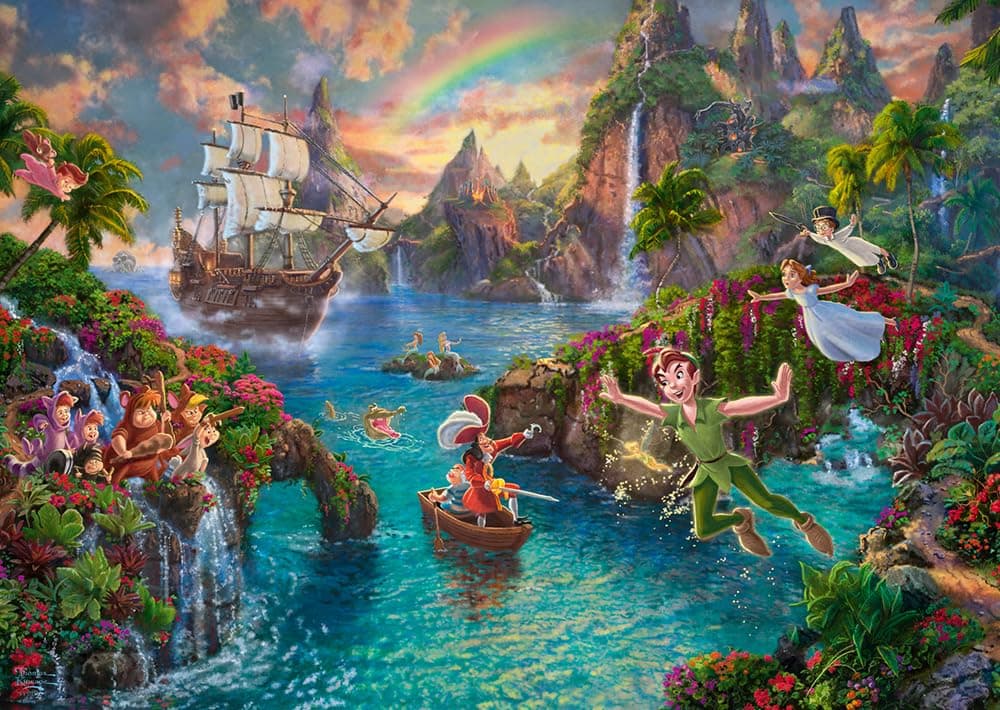 Schmidt 59635 Thomas Kinkade: Disney-Peter Pan Jigsaw Puzzle (1000-Piece)
