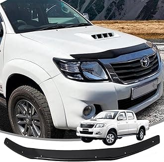 Bonnet Guard for Toyota Hilux 2012-2015, Hilux MK7 Bonnet Hood Protector Guard Wind Stone Bug Deflector Bugshield, Hilux D-4D Active HL2 HL3 Icon Invincible Accessories with Retaining Clip