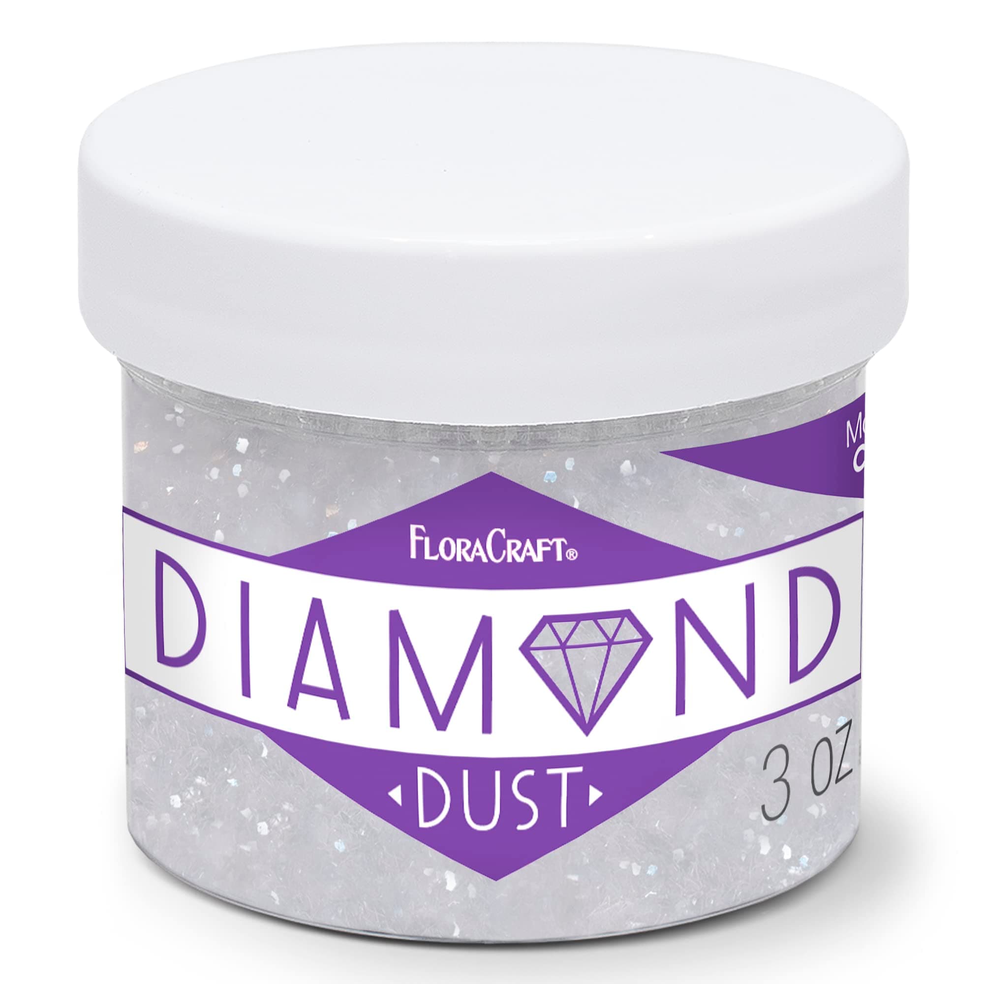 Diamond Dust Glitter 3 Ounce Clear Glass