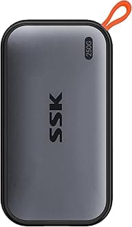 SSK External SSD 250GB, USB C SSD External Solid State Drives up to 1050MB/s, Portable SSD USB 3.2 Gen2 for iPhone 15/Pro, Windows, Mac, Android Phones and Tablets