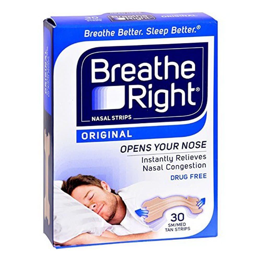 Breathe Right Nasal Strips Tan Relieves Nasal Congestion Small/Medium - 30 Each (pack of 1)
