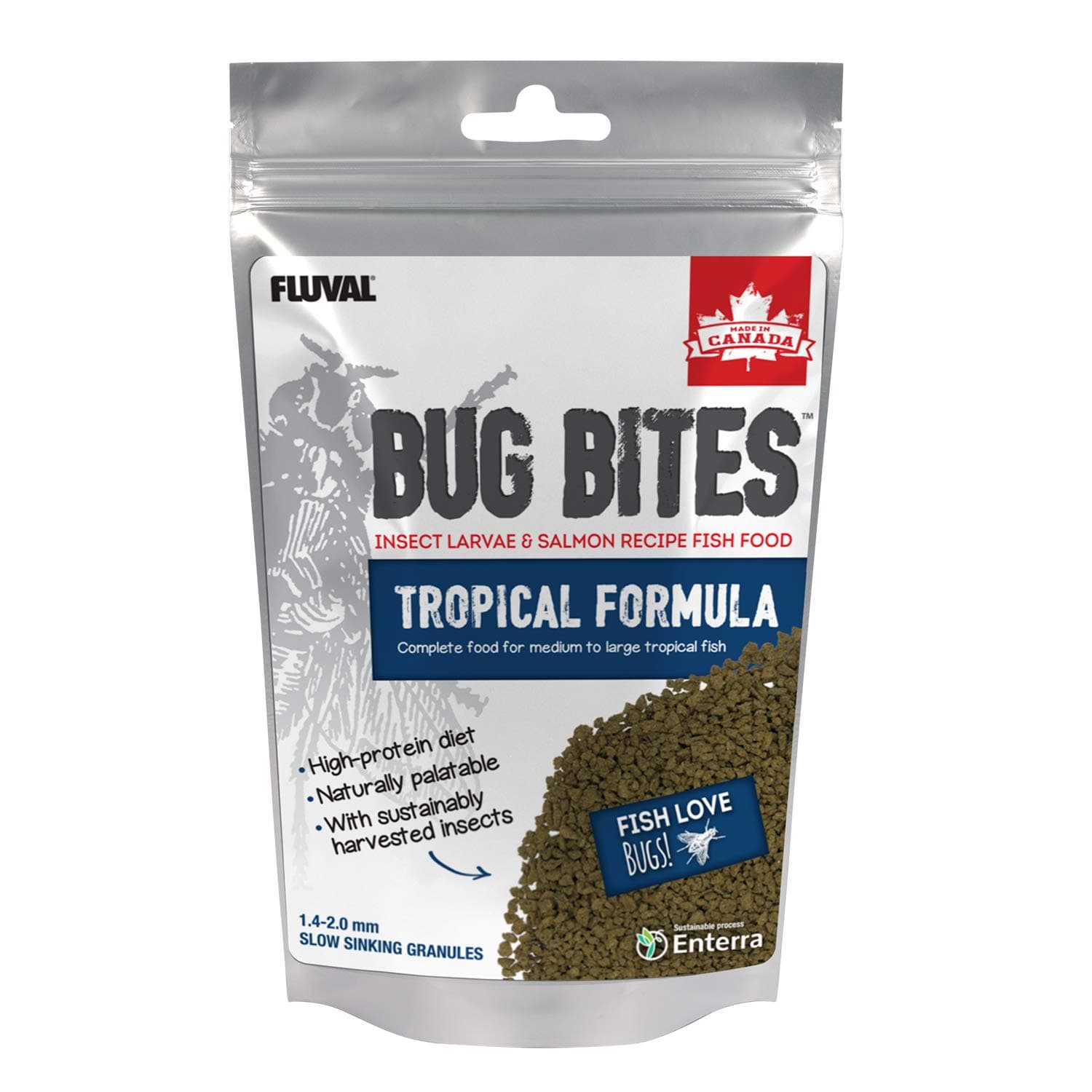 Bug Bites Tropical Large Granule Fish Food 125g