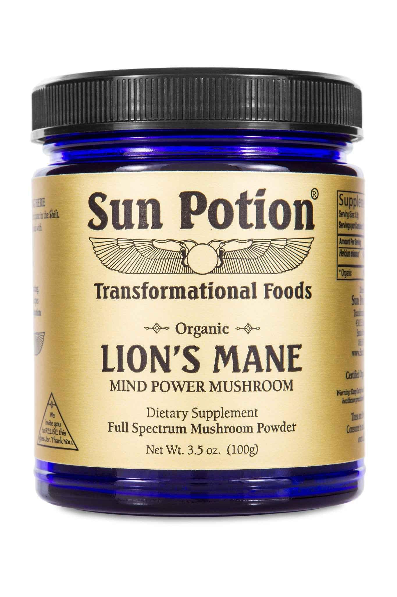 - Sun Potion Lion’s Mane Mushroom Powder – Wildcrafted Full Spectrum Hericium Erinaceus, Brain, Focus & Memory Support, Adaptogenic Nootropic Mushroom, No Fillers, 100g