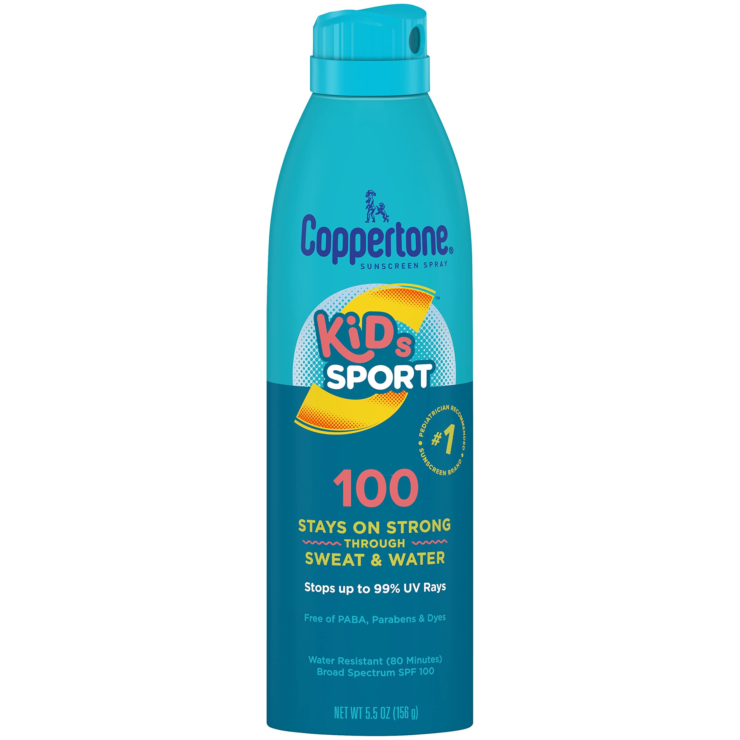 Coppertone SPORT KIDS Sunscreen Continuous Spray SPF 100 (5.5 Ounce) (Packaging may vary)