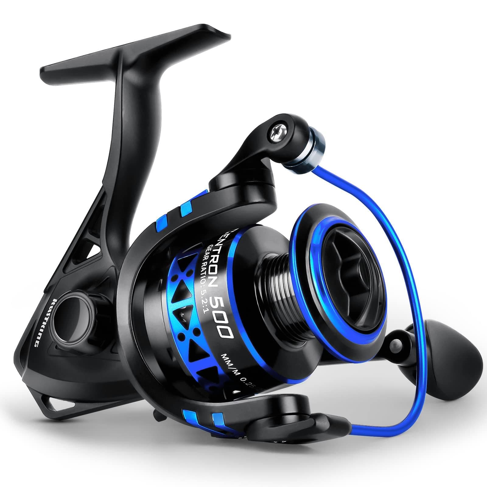 Centron & Centron Lite Spinning Reels, Size 500 is Perfect for Ice Fishing, Up to 17.5 Max Drag, 5.2:1 Gear Ratio, Ultra Smooth Powerful, CNC Aluminum Spool, 9+1 BB Light Weight