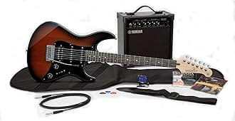 GigMaker EG Electric Guitar Pack with Amplifier, Gig Bag, Tuner, Cable, Strap and Picks - Old Violin Sunburst