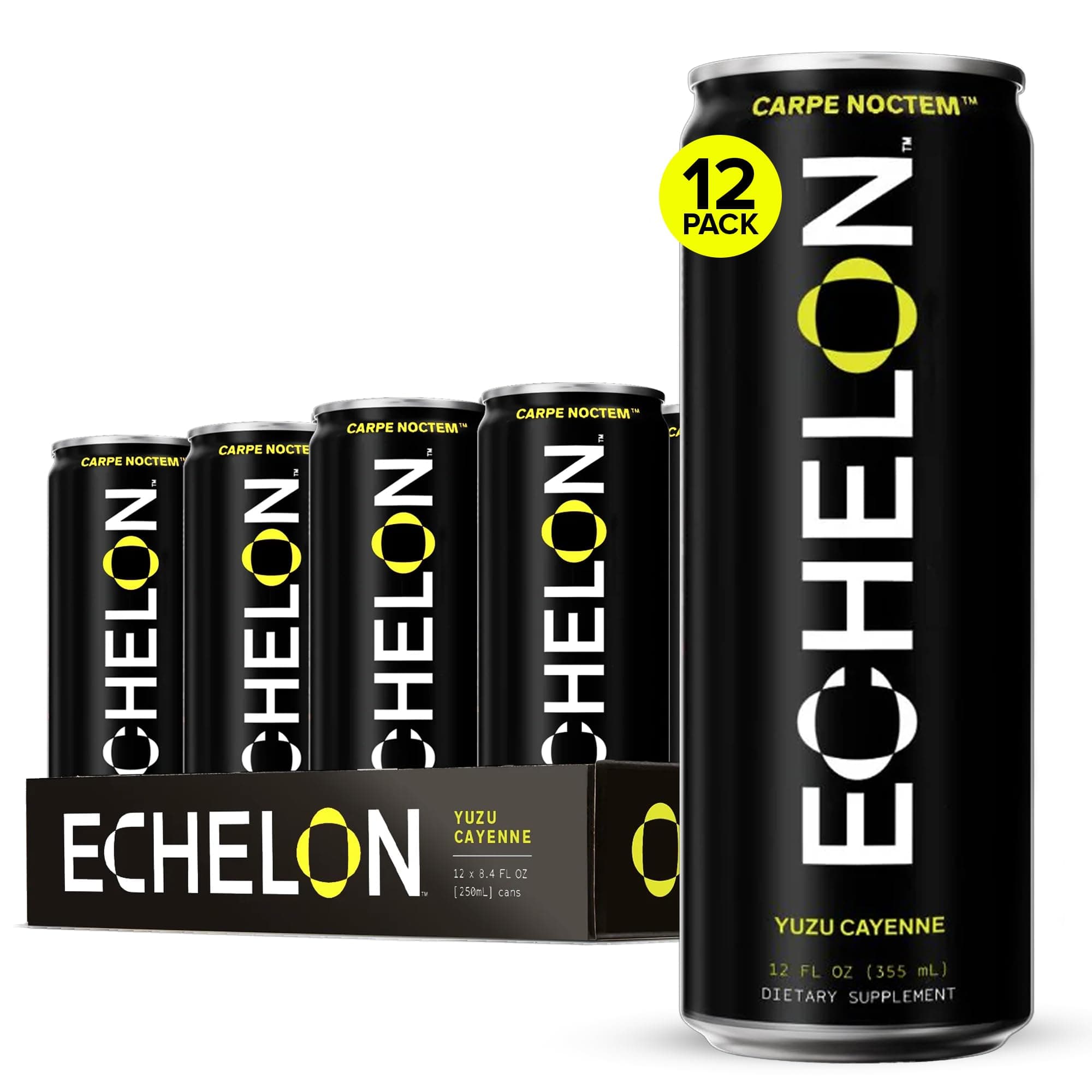 Pre-Workout Energy Drink | Yuzu Cayenne | 12 Pack | Sustained Energy, Focus and Endurance Dietary Supplement | 300mg of Caffeine | Beta-Alanine, L-Theanine & Fiber | Vegan