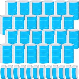 Tudomro 2400 Pack Neon Paper Wristbands Bulk - Waterproof, Lightweight, Adhesive - Concert, Events, Party for Hand Wrist Arm Identification(Blue)