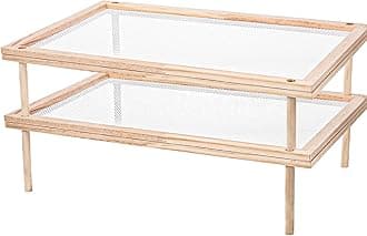 Set of 2 Wood Pasta Drying Rack, Flower Drying-Rack, Food Dryer Stand with 2 Layer Drying-Storage for Drying Pasta Flowers Plant Bud