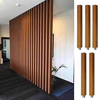 Room Divider Modern DIY Room Divider for Privacy Screen/Doorway/Studio Apartment, Square Wall Partition Floor to Ceiling Design, Easy to Install & Remove (Color : 5pcs Height, Size : 180cm/70.9in/