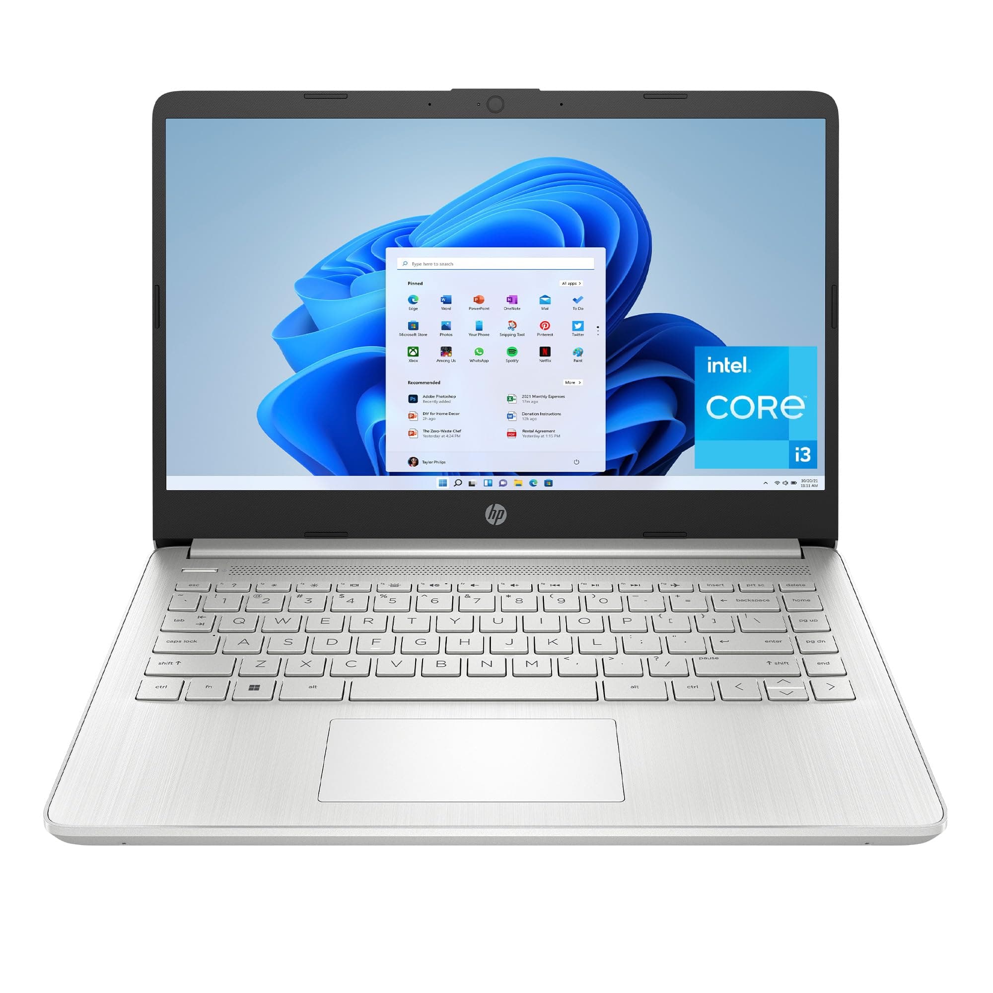 14" Laptop, HD Display, Intel Core i3-1215U, 8GB RAM, 256GB SSD, Intel UHD Graphics, Windows 11 Home in S Mode, Natural Silver, 14-dq5009nr(Upgraded)