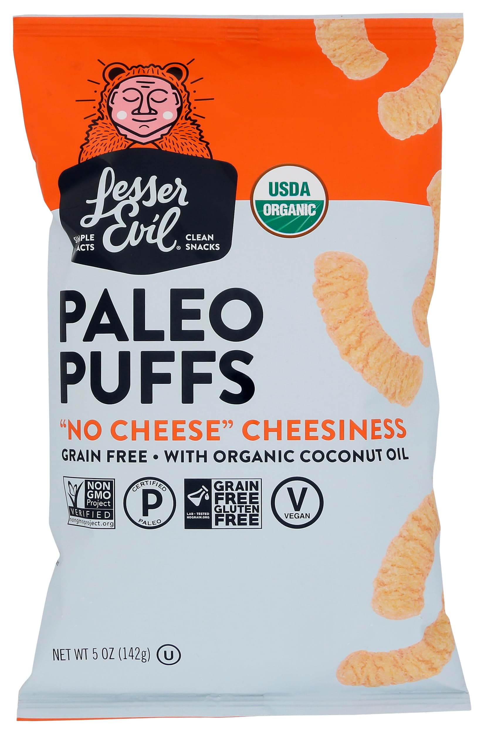 Organic No Cheddar Paleo Puffs, 5 OZ