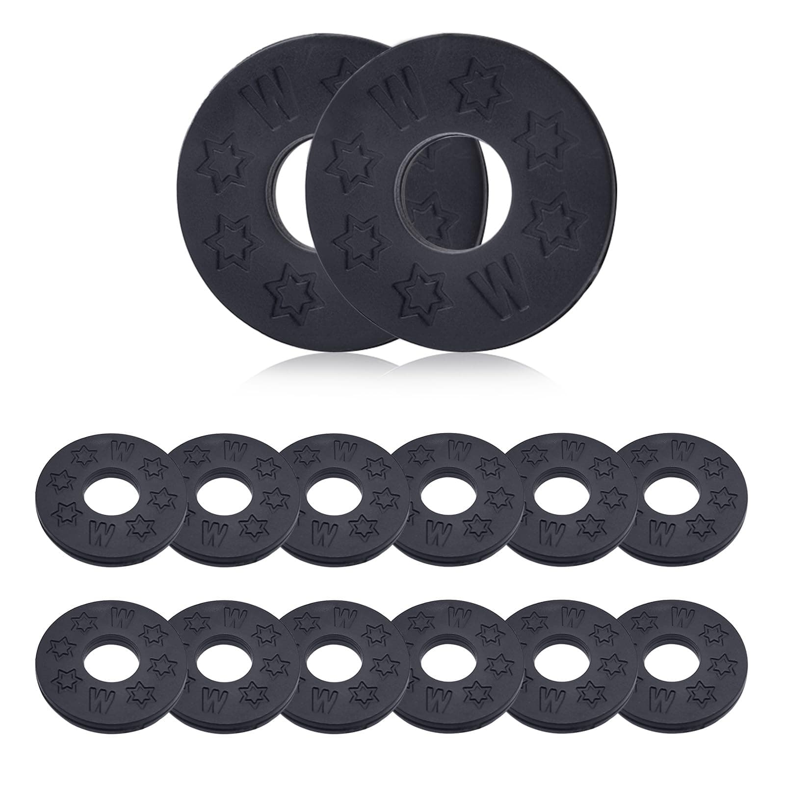 12pcs Guitar Strap Locks Guitar Strap Holder Sturdy Synthetic Rubber Guitar Strap Blocks Guitar Protector Block (Black)