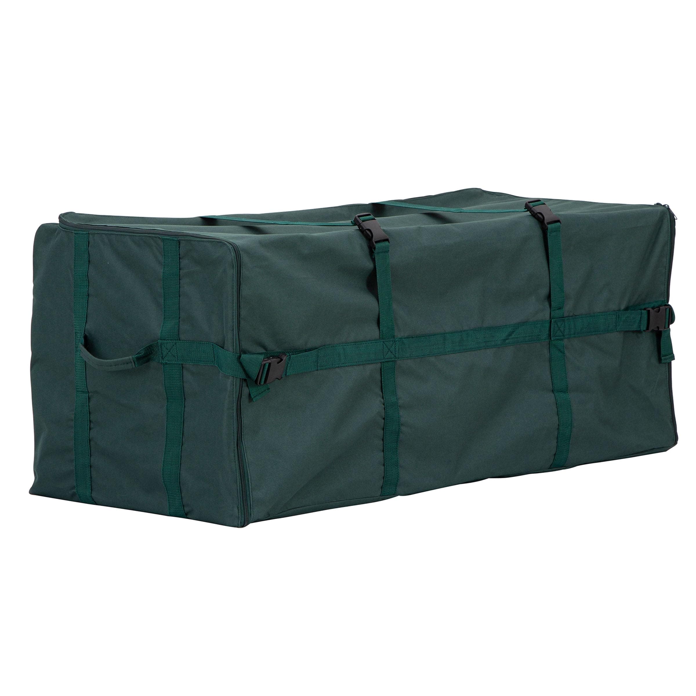 Elf Stor Heavy Duty Canvas Christmas Tree Storage Bag with Straps, fits up to 7.5 ft Tree, Green