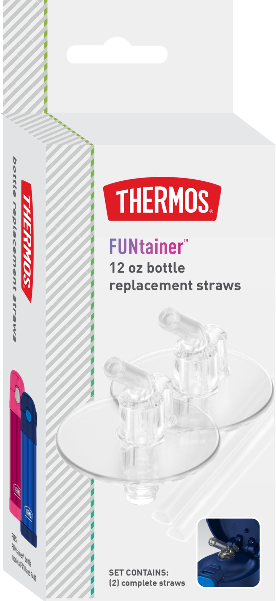 Replacement Straws for 12 Ounce Funtainer Bottle, Clear