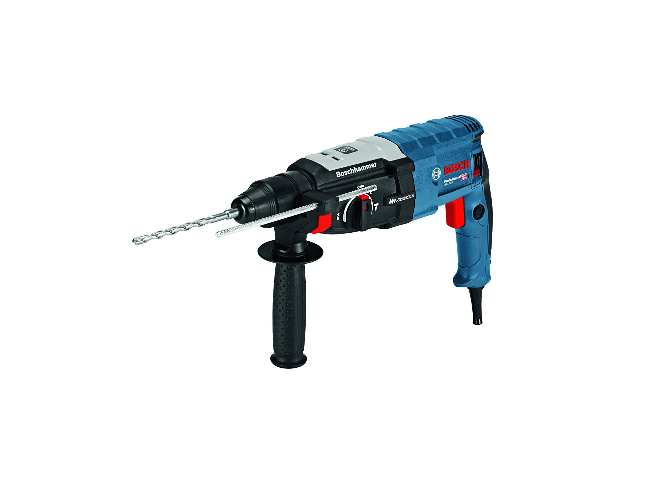 Corded Rotary Hammer Drill with SDS Plus GBH 2-28 (240V, 880W, incl. Auxiliary Handle, Depth Stop 210 mm, Machine Cloth, L-BOXX 136)