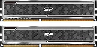 Silicon Power DDR4 32GB (16GB x2) RAM 2666MHz (PC4 21300) 288-pin CL19 1.2V Non ECC Unbuffered UDIMM Desktop Memory with Heatsink SP032GBLFU266FD2J5