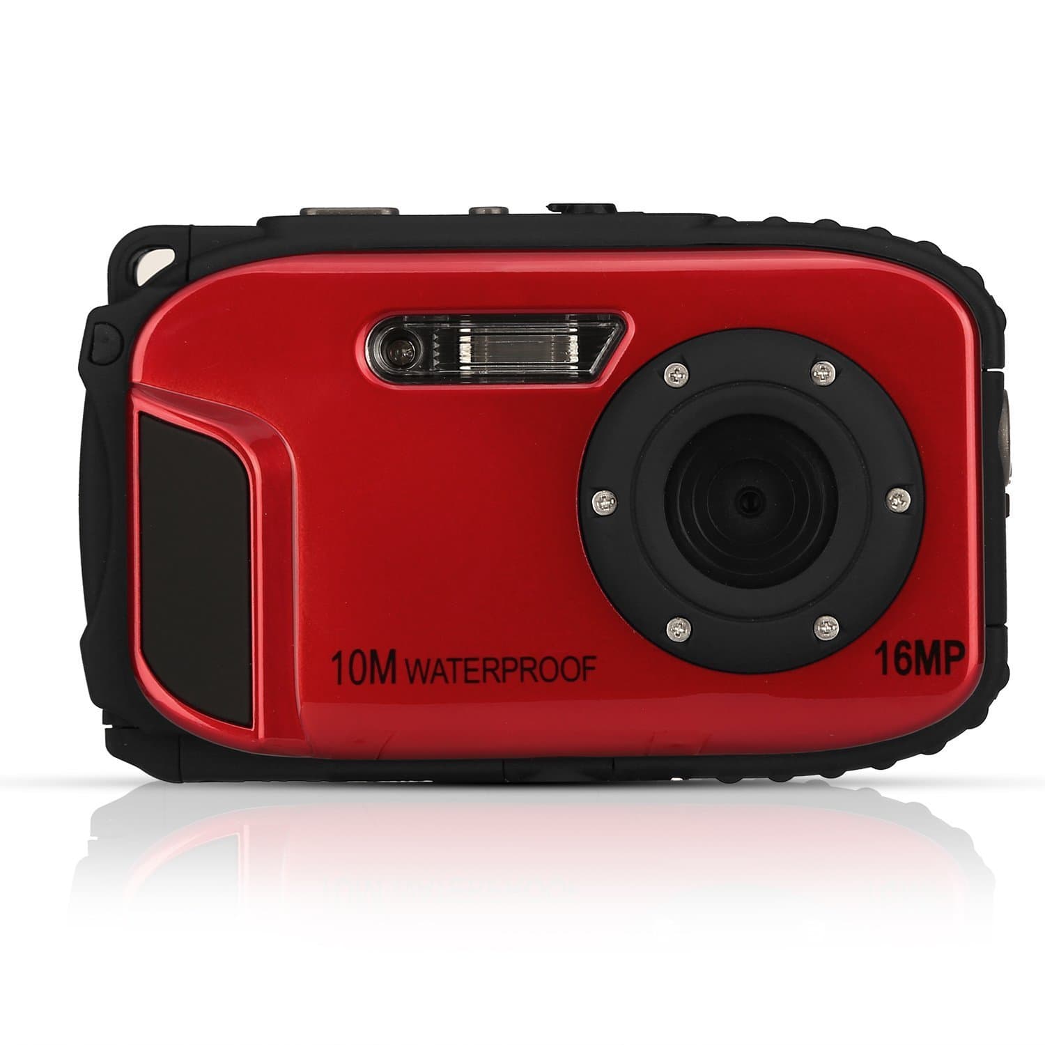 Underwater 10m Waterproof Camera 2.7inch LCD 16MP Digital Camera 8X Zoom Compatible with Windows Vista/XP/7 System-Red