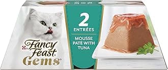 Gems Pate Cat Food Mousse With Tuna and a Halo of Savory Gravy Cat Food - (Pack of 8) 4 oz. Boxes