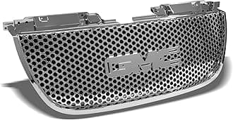 642167821250 Compatible With 2007-2014 GMC Yukon/XL/Denali Round Hole Mesh Front Hood Bumper Grille - Chrome