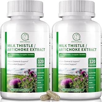 Liver Cleanse Detox & Repair 120 Capsules, 16-in-1 Herbal Liver Support Supplement with Milk Thistle, Artichoke, L-Ergothioneine, Turnjujube Dandelion Extract for Liver Renew & Antioxidant (2 Pack )