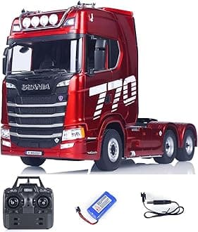 TOUCAN RC HOBBY 1/18 770S Plastic RC Tractor Truck Toys Finished Model RTR 7.4V Battery Radio 19CH Light Sound Effects Remote Control Lorry Car for Adult