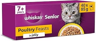 Senior 7+ Wet Cat Food in Jelly 40x85g Poultry Feasts