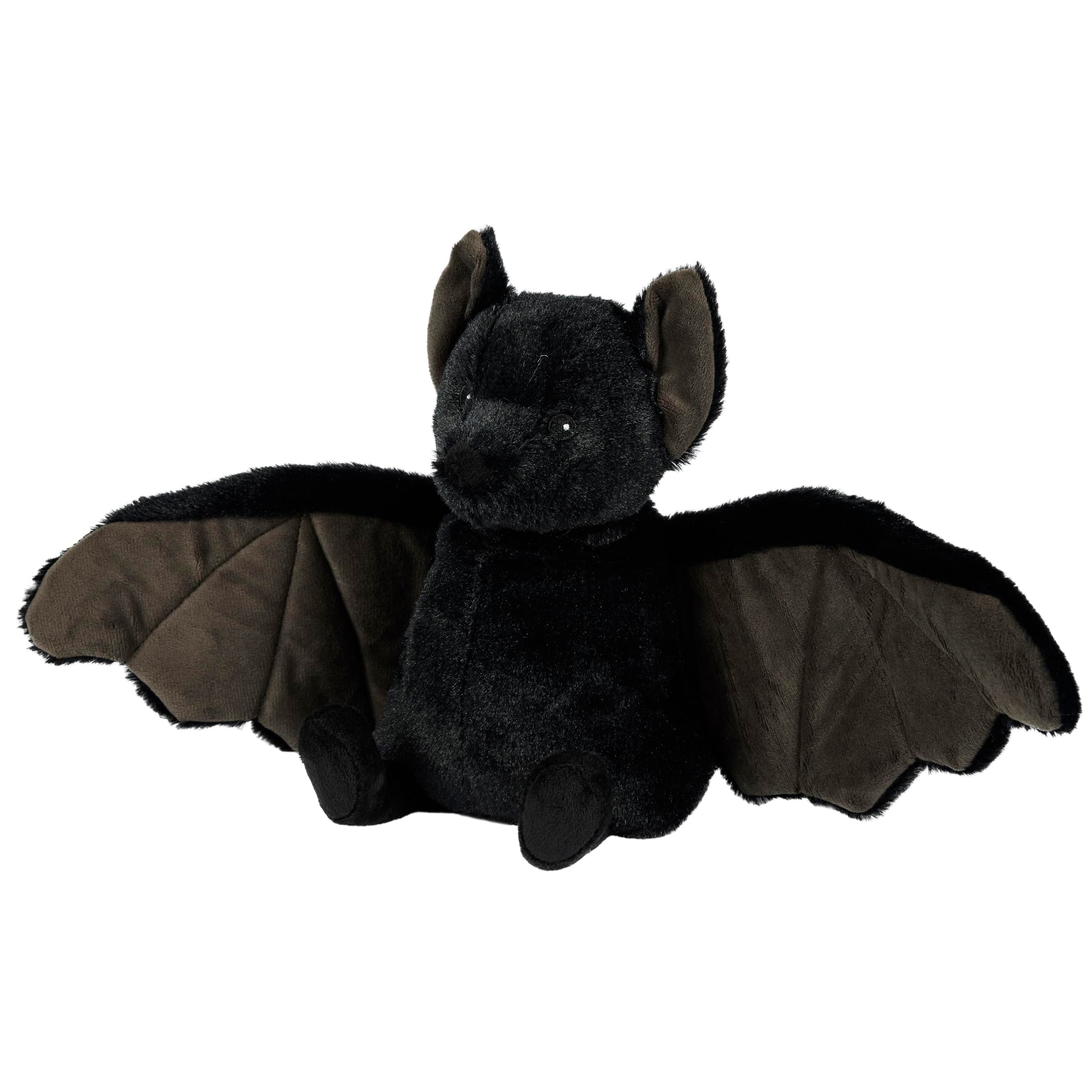 Warmies Plush Black Bat Microwavable Heat Pad, Hot or Cold Cuddly Plushie, Lightly Scented with French Lavender, Soft Microwave Heat Cushion