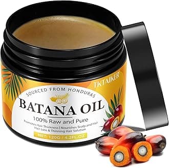 Batana Oil for Hair Growth, Organic, Unrefined, Prevents Hair Loss, Enhances Thickness in Men & Women 4.2 oz