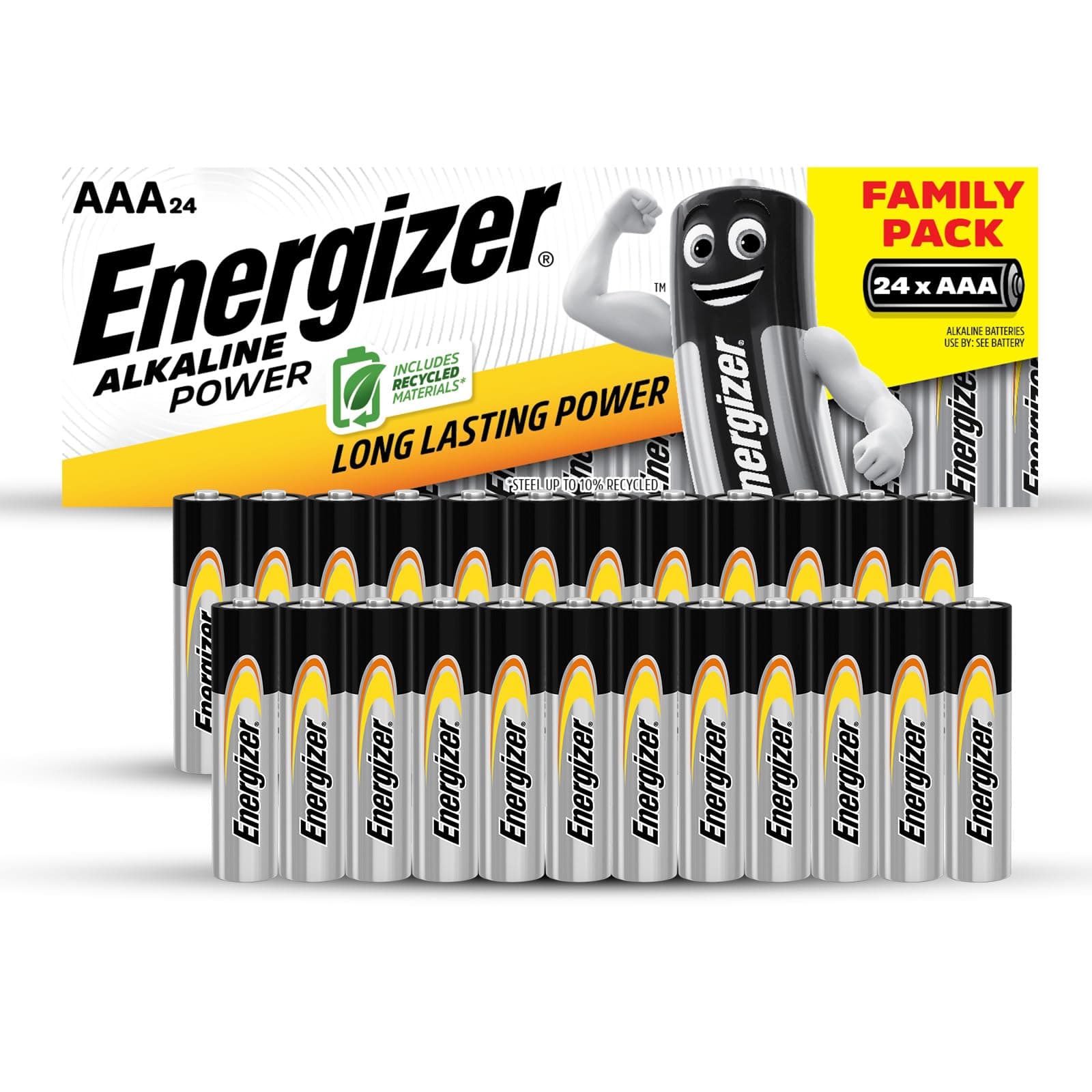 – Energizer AAA Batteries, Alkaline Power Batteries, 24 Pack