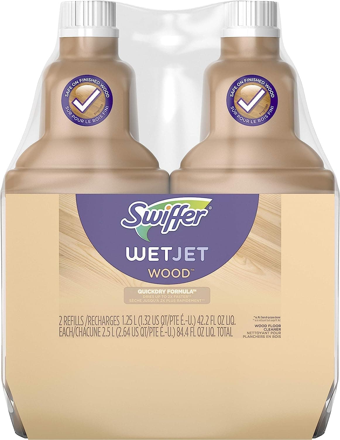 Wetjet Wood Floor Cleaner Solution Refill, 42.2 Oz - 2 Pack