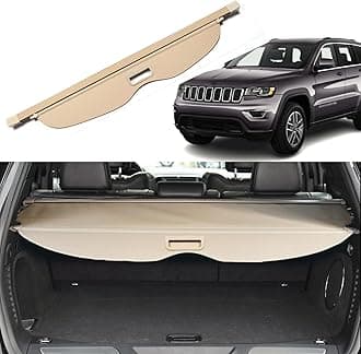 Cargo Cover Fit for Jeep Grand Cherokee 2011-2016 2017 2018 2019 2020 2021 Rear Trunk Cover Rear Trunk Security Cover Shielding Shade Car Accessories, Beige