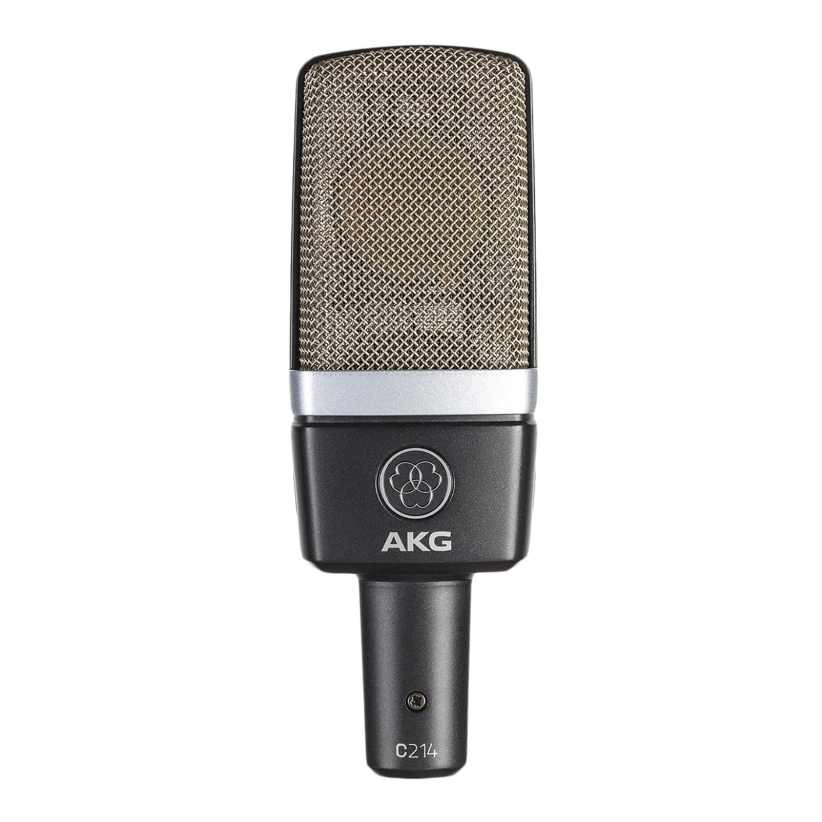 Pro Audio C214 Studio Grade Professional Large Diaphragm, Single Capsule, Vocal and Instrument Condenser Microphone with Rugged Aluminum Carrying Case. XLR Connector. Gray with Gold