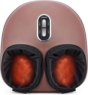 Shiatsu Foot Massager Machine with Heat, 2026 Upgraded Air Compression Deep Kneading Therapy Feet Massager, Improve Blood Circulation and Foot Wellness, Massage Tools FSA Eligible HSA Eligible