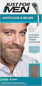 Just for Men Beard & Beard Brush In Color Gel, Blonde M-10/15 Per Pack (2 Pack)