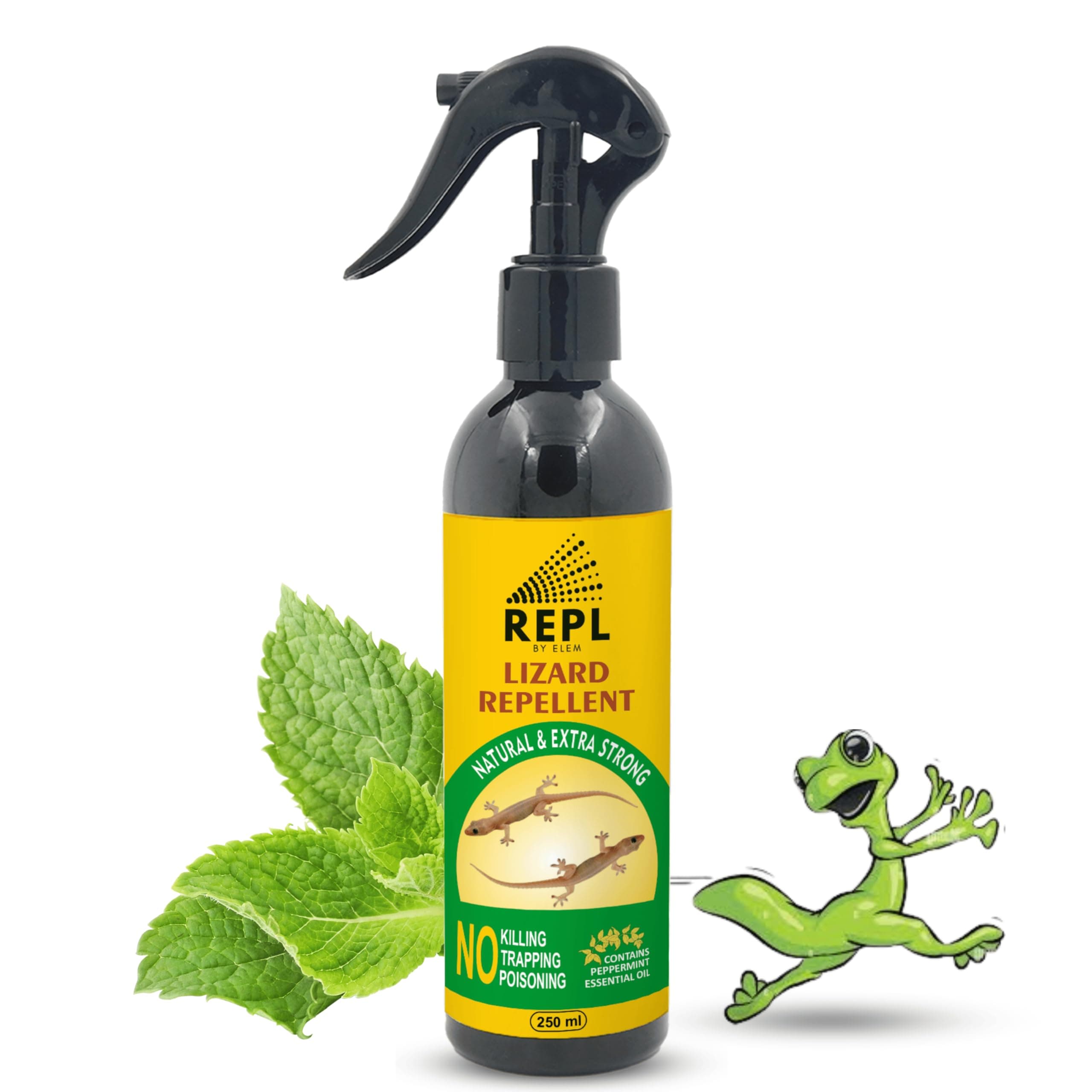 Repl Lizard Repellent Spray (250ML * 3) For Home | 100% Natural Pest Control | Made Of Peppermint & Eucalyptus Oil | Lizard Spray | Permanent Solution For Lizards | Not Lizard Killer| PK Of 3