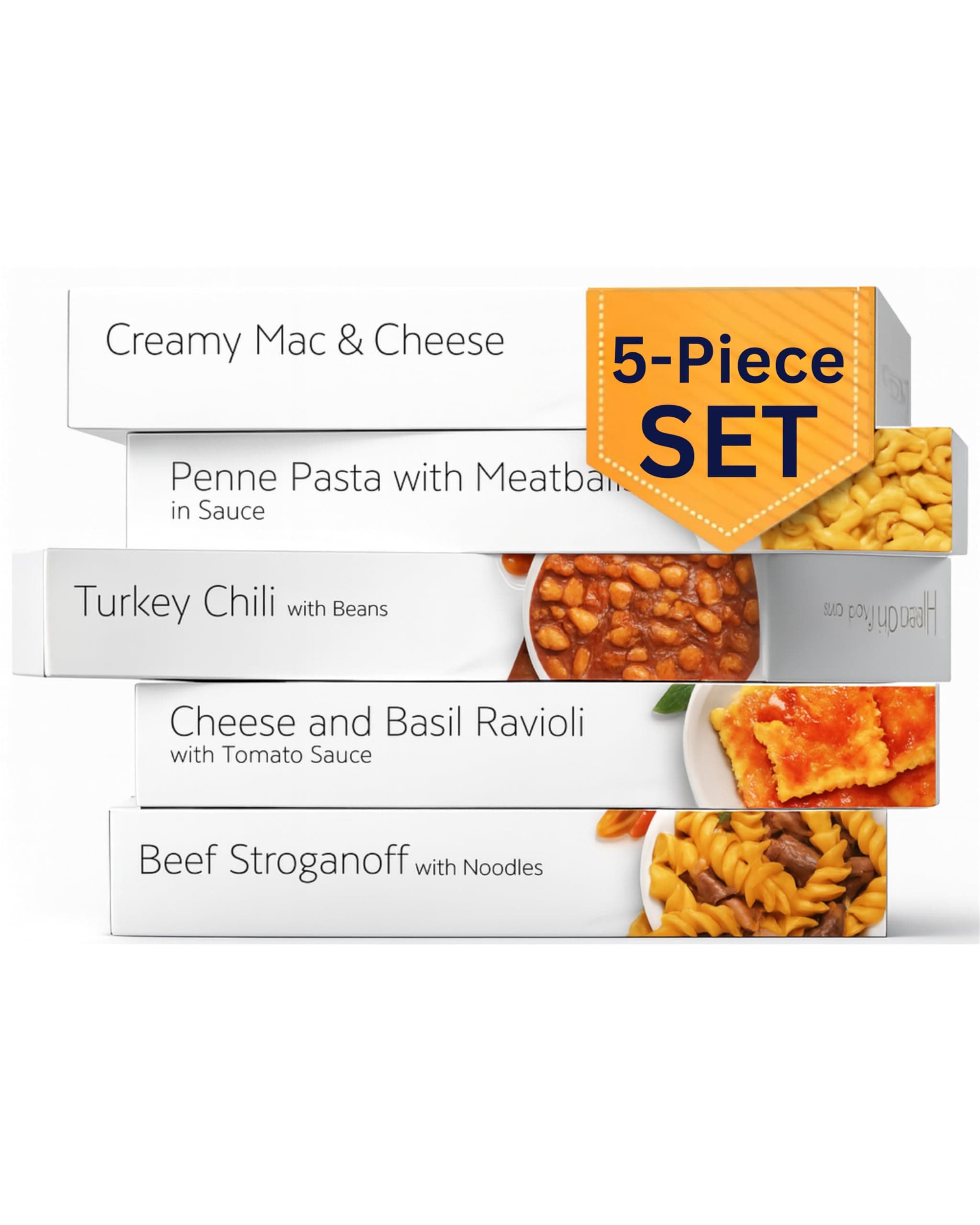 Entrees Meals 5-Pack Variety | Low Calorie Premade Microwave Meals for Weight Loss | Ready to Eat Dinner | Includes Mac & Cheese, Penne Pasta, Turkey Chili, Cheese Basil, Beef Stroganoff