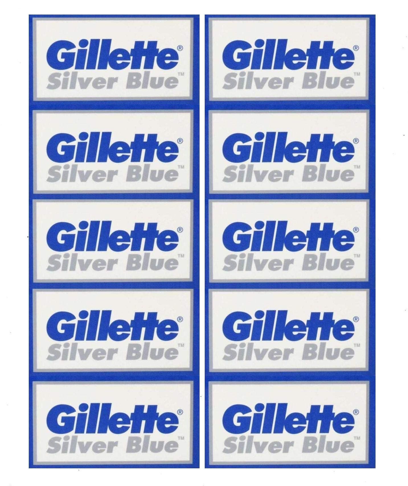 50 Silver Blue Double Edge Razor Stainless Blades Made in Russia