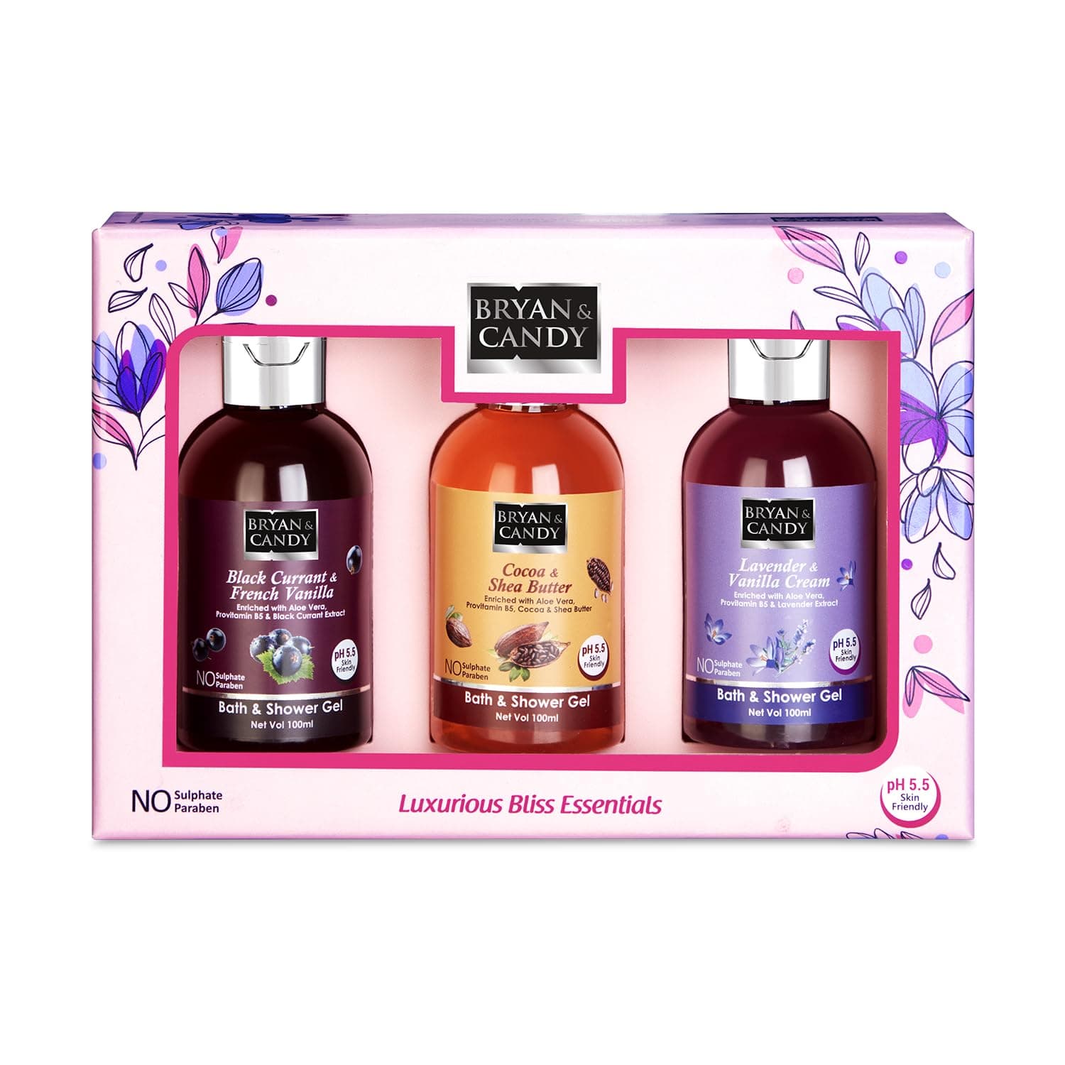 Bryan & Candy New York Shower Gel for Her (Pack of 3) for Clean Moisturized Skin
