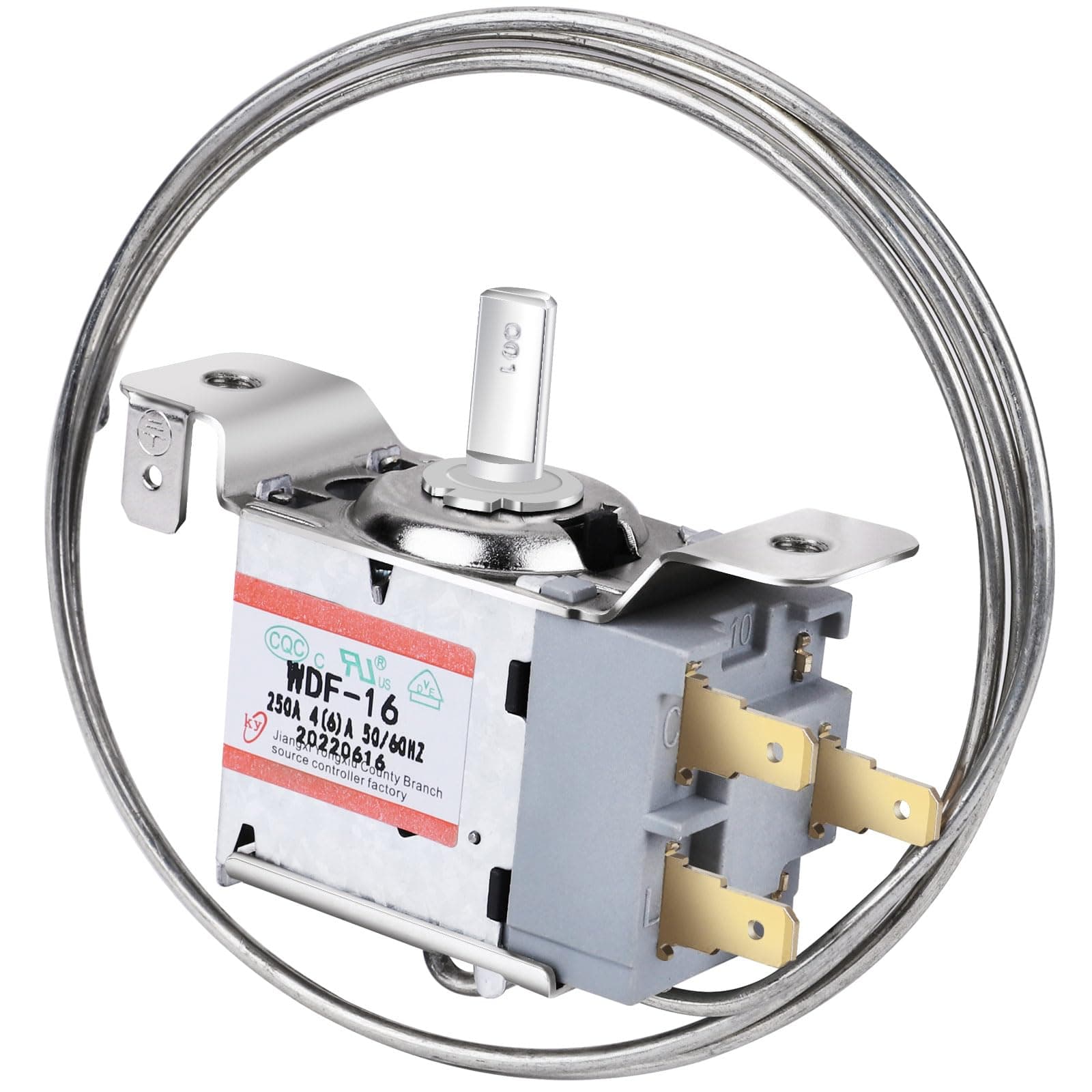 Mini Fridge Thermostat, 3 Pin WDF-16 Universal Freezer Refrigerator Thermostat Controller Compatible with WDF-18, WDF-20(250V replaceable 110V 4(6) A 50/60Hz,Obtained three quality certifications