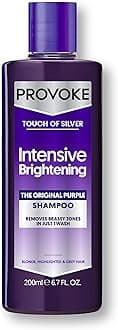PROVOKE Touch Of Silver Brightening Purple Shampoo 200 ml, Neutralises Yellow and Orange tones, Formulated with Violet and Blue Pigments