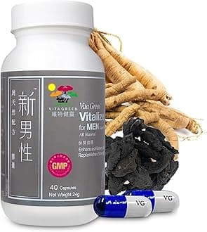 Vita Green Vitalize for Men - Energy Booster, Stamina & Kidney Health Support Supplement - Vitality for Active Lifestyles, Endurance, Long-Term Wellness & Drive - 40 Capsules