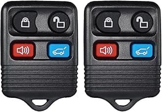Key Fob Replacement Fits for Ford Explorer Expedition 2000-2010 Lincoln Aviator Navigator Mercury Mountaineer Keyless Entry Remote Control CWTWB1U322 1L2T-15K601-AA 315 MHz 4 Buttons Set of 2