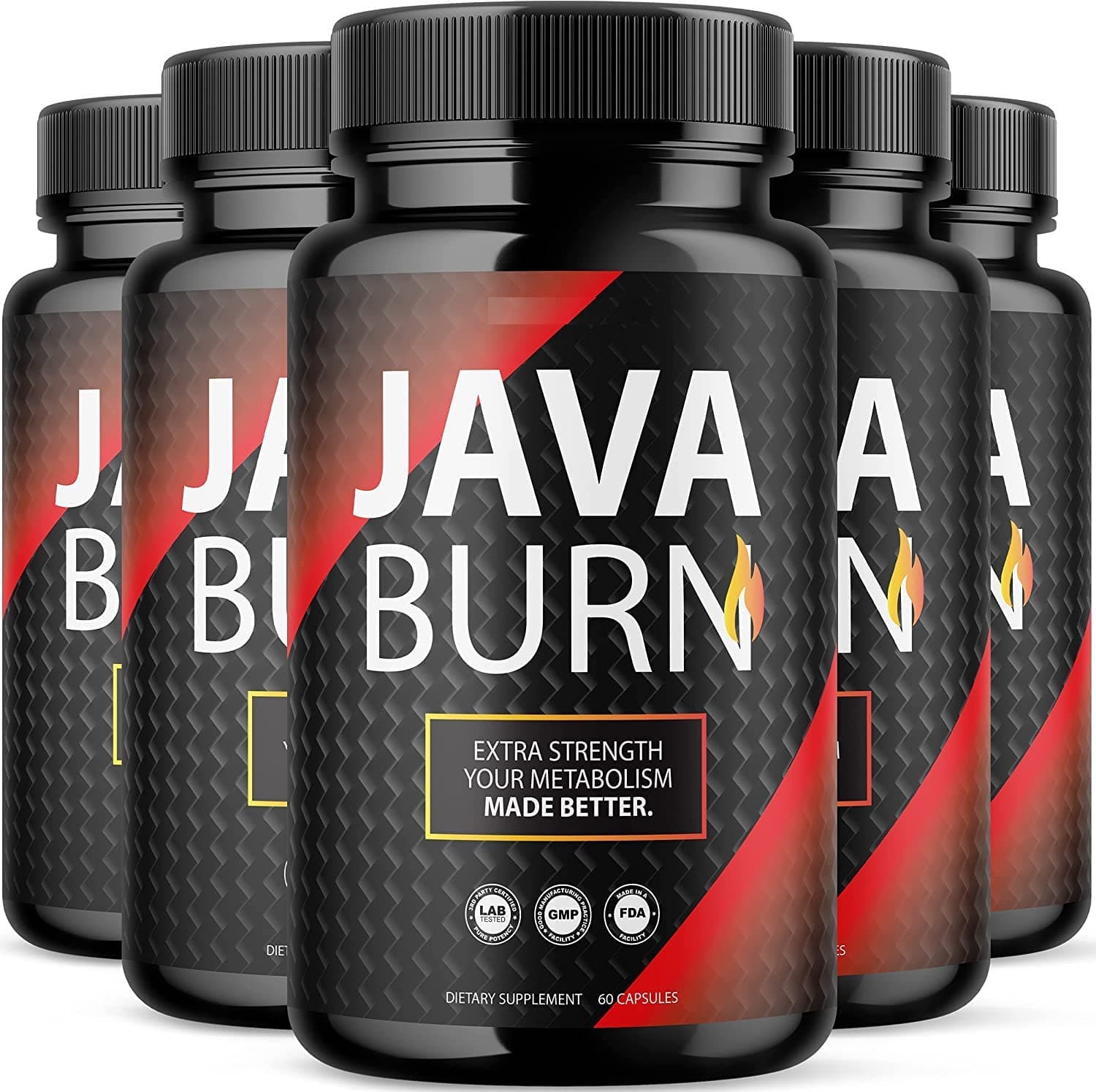 (5 Pack) JavaBurn, Advanced Java Burn Formula, 5 Bottle Package, 5 Month Supply (300 Capsules)