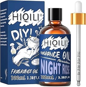 HIQILI Night Rose Fragrance Oil 100ml for Diffuser Car Freshies, Clean Fresh Scent for Candle Making Soap Laundry 3.38 Fl Oz