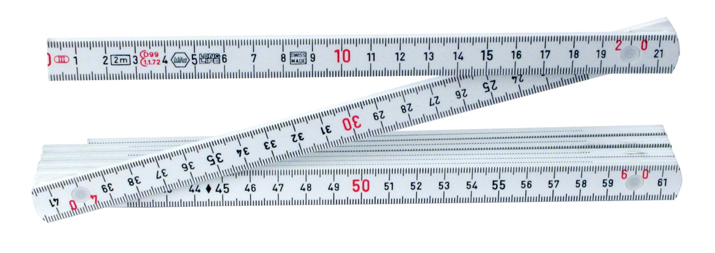 61602 MaxiFlex Folding Ruler, Metric, Outside Reading