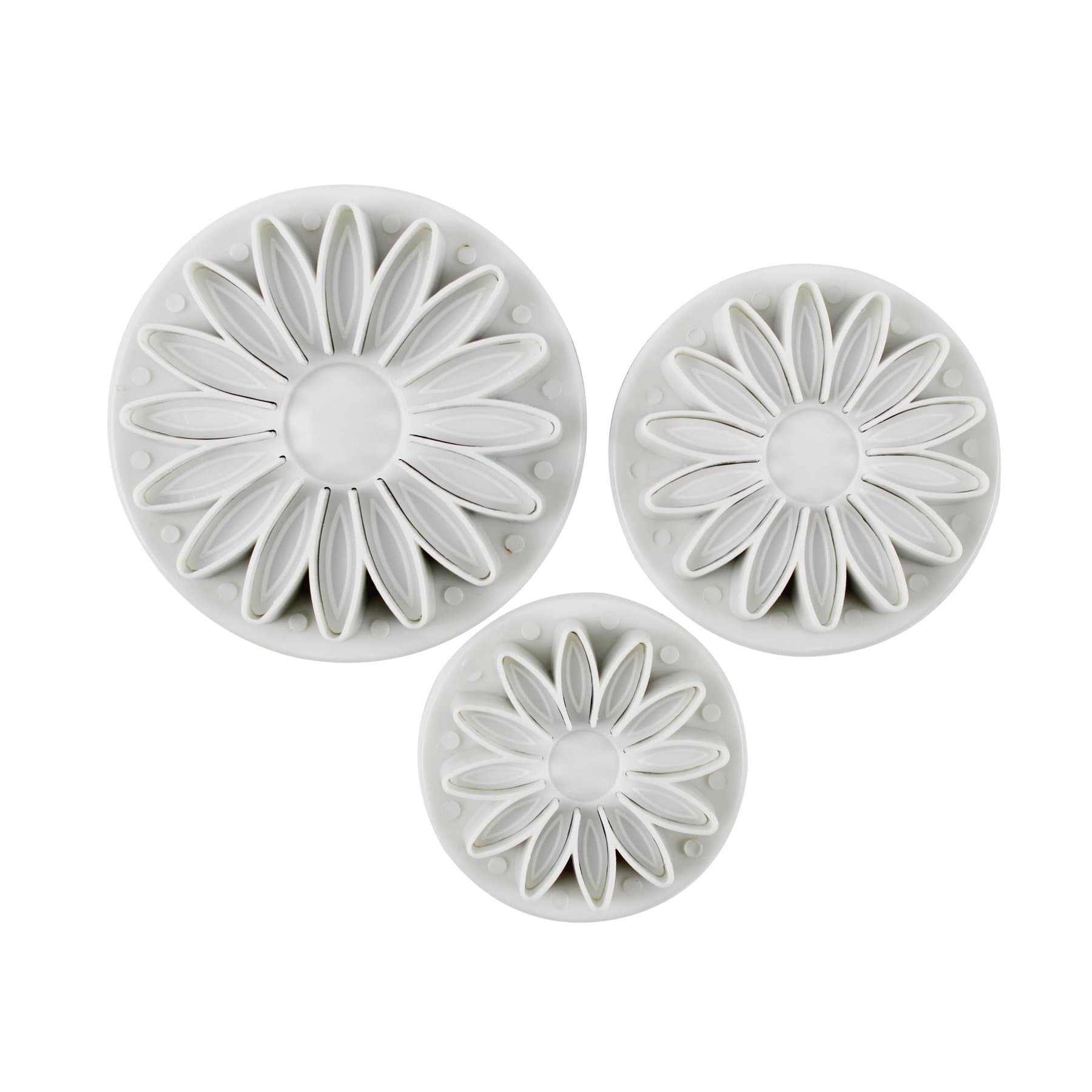 3-pieces DIY Cake Plunger Cutter Molds Sugarcraft Cake Decorating, Sunflower