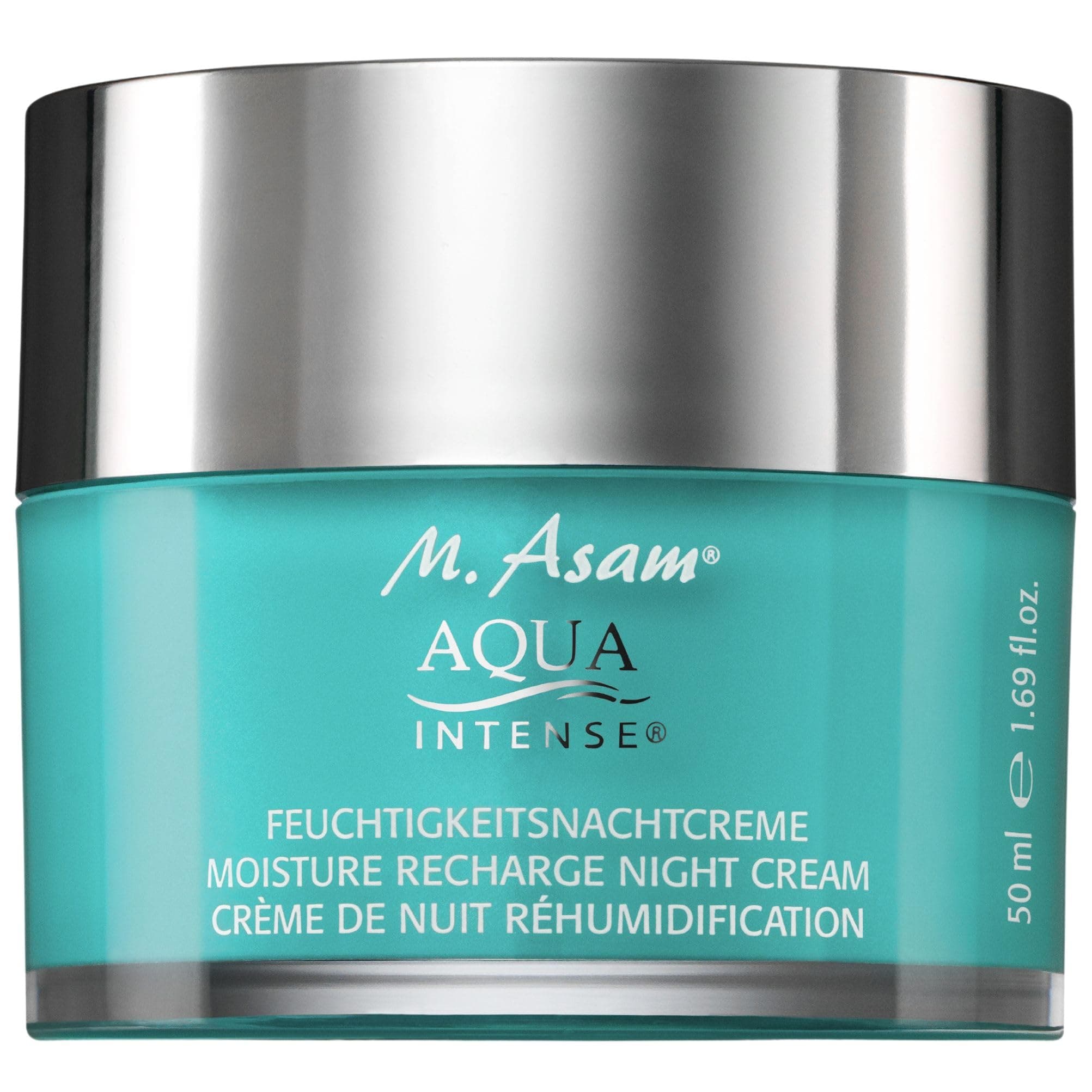 M. Asam AQUA INTENSE Night Cream (50ml) - Night Moisturiser with Hyaluronic Acid, Anti-Aging, Face Care for all Skin Types, Intensive Hydration & Regeneration